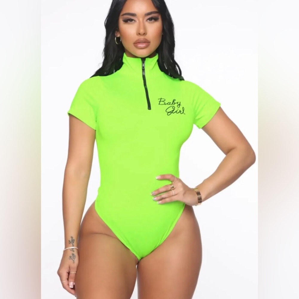 adorable neon body suit fashion nova final price❌